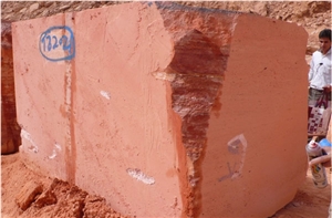 Red Travertine Blocks