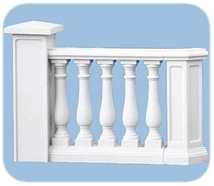 White Marble Compact Balustrade