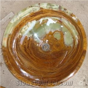 Multicolor Green Onyx Basin&Sink