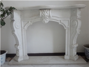 White Marble Fireplace