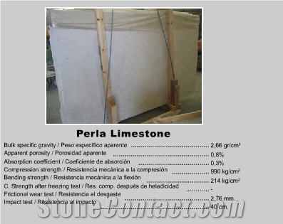 Perla Limestone, Bianco Perlino Limestone Slab