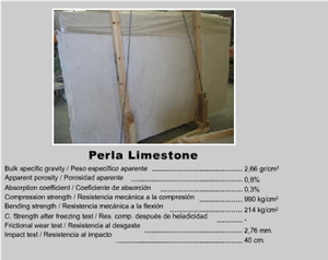 Perla Limestone, Bianco Perlino Limestone Slab Perla Limestone, Bianco Perlino Limestone Slab