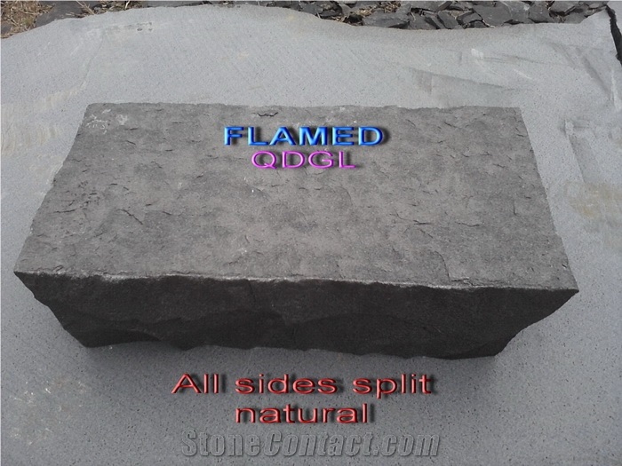 Black Basalt Flamed, Black Basalt Cobble, Pavers