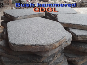Grey Basalt Bush Hammered Flagstone
