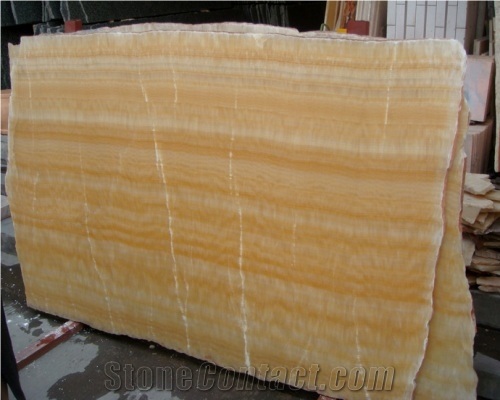 China Honey Onyx Slab, China Yellow Onyx
