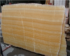 China Honey Onyx Slab, China Yellow Onyx