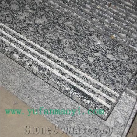 White Wave Granite Steps,stair Case, Spray White Granite Stairs