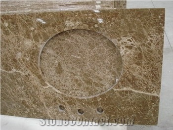 Light Emperador Marble Vanities