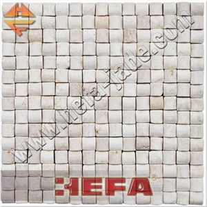 Interior Decoration Mosaic Tile Design, Saina Beige Marble Mosaic