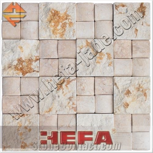 Perlato Svevo Wall Tile(XMD009PS 8CM), Perlato Svevo Beige Marble Mosaic