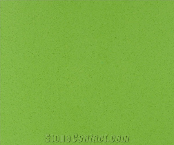 Apple Green Table Tops Made Of Quartz Stone Solid Surfaces Tabletops-Chemical and Stain Resistant, Non-Porous, Easy Maintenance