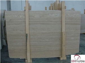 Orchid Travertine Slab, Ivory Classic Vein Cut Orchid Travertine Slab, Ivory Classic Vein Cut