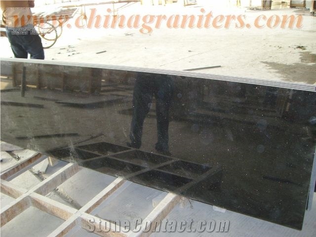 Black Galaxy Granite Prefabricated Countertop