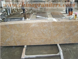 Kashmir Gold, Granite Prefabricated Countertop, Kashmire Gold Yellow Granite Countertop
