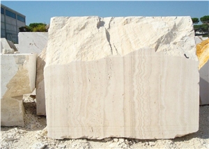 Alabastrino Travertine Block, Italy White Travertine