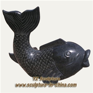 Animal Fountain, Black Granite Fountain