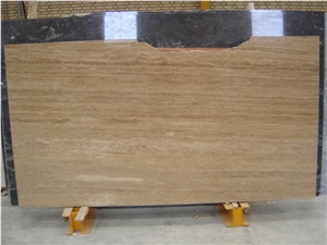 Chocolate Travertine Vein Cut Slab,Iran Brown Travertine Chocolate Travertine Vein Cut Slab,Iran Brown Travertine