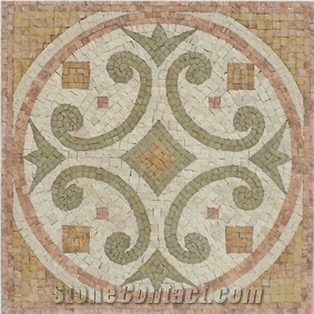 Stone Mosaic Circular Flower