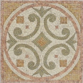 Stone Mosaic Circular Flower Stone Mosaic Circular Flower