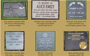 Flat Tablet Grey Granite Grave Markers