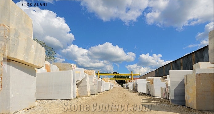 Turkish Beige Marble Blocks, Slabs