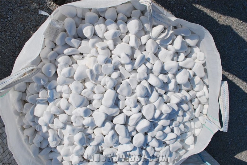 Thassos White Marble Pebbles & Gravels Greece