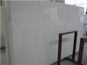 Pure White Glass Reconstituted Marble