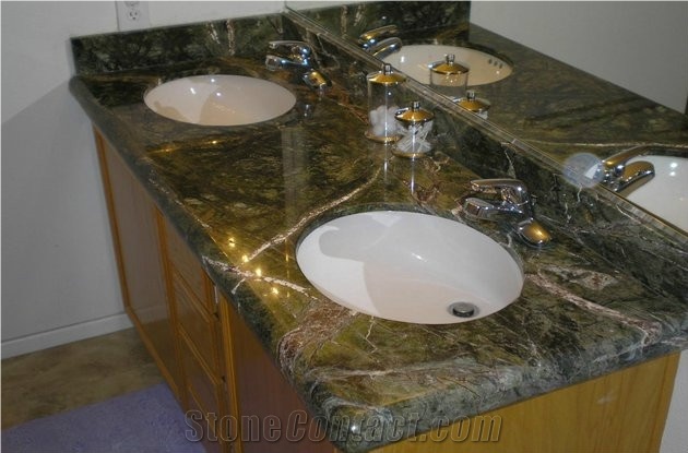 Rain Forest Green Marble Vanity Top