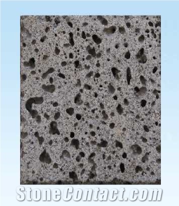 Black Basalt with Holes