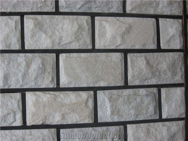White Quartzite Mushroom Stone