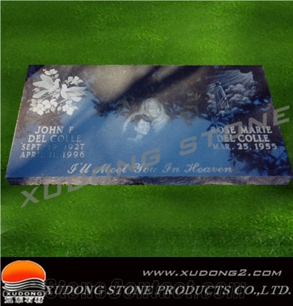 Slant Grave Markers, Black Granite Grave Markers