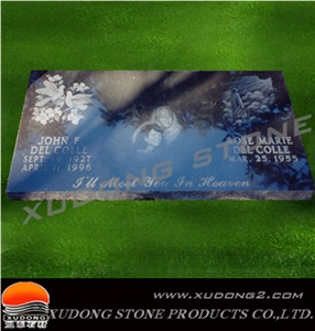 Slant Grave Markers, Black Granite Grave Markers