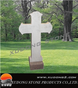 White Granite Cross Headstone White Granite Cross Headstone