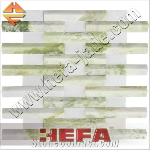 Green Onyx Mosaic Toilet Tiles