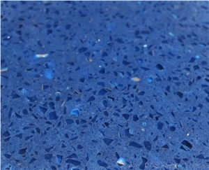 Blue Sparkle Engineered Quartz Stone Cut-To-Size Tiles-Scratch Resistant, Chemical Resistant and Stain Resistant