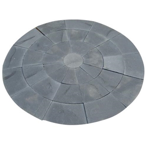 Kadappa Black Limestone Circle, Indian Black Limestone Circle Stone Paving
