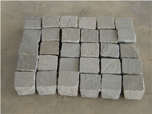 Kandla Grey Sandstone Cobble Stone, Grey Sandstone Setts
