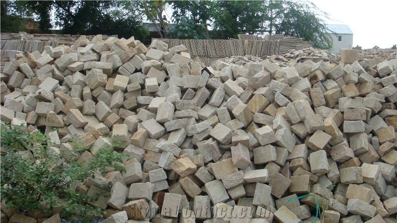 Mint Sandstone Cobble Stone, Mint Sandstone Cube Stones