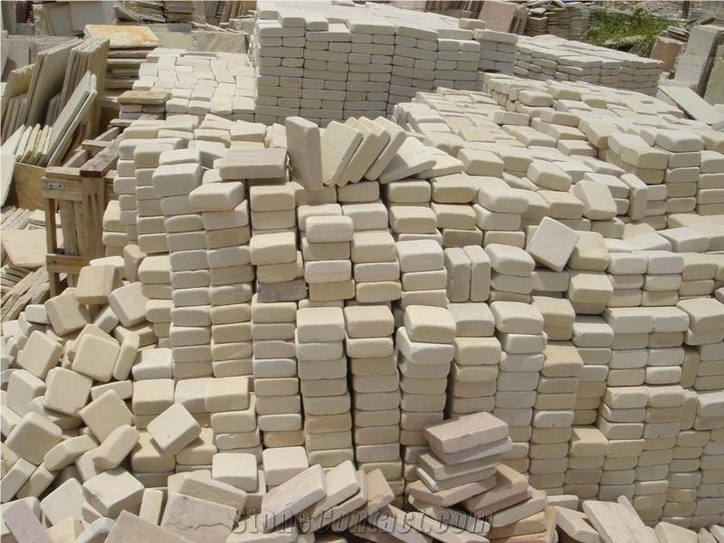 Mint Sandstone Cobble Stone Tumbled