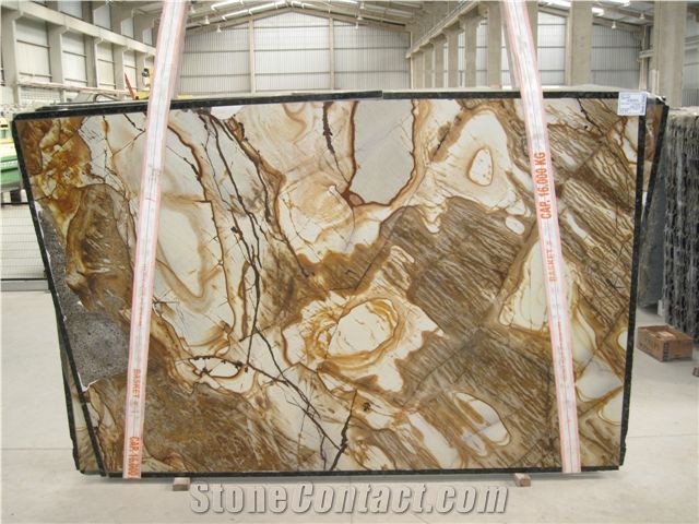 Roma Imperiale Quartzite Slabs & Tiles, Yellow Polished Quartzite Floor Tiles, Wall Tiles