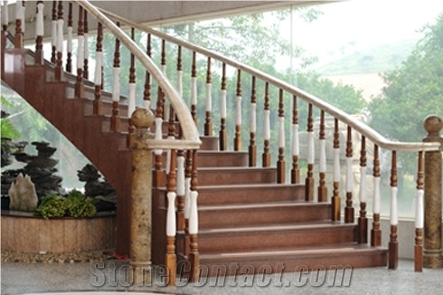 Red Marble Stairs