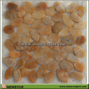Yellow Stone Pebble Mosaic