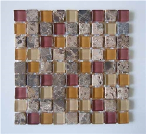 Crystal Glass & Marble Mosaic CTR-GM-S005