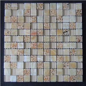 Crystal Glass & Marble & Resin Mixed Mosaic CTR-GM Crystal Glass & Marble & Resin Mixed Mosaic CTR-GM