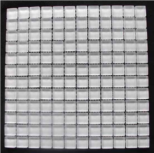 Super White Crystal Glass Mosaic Tile CTR-G-B054 Super White Crystal Glass Mosaic Tile CTR-G-B054