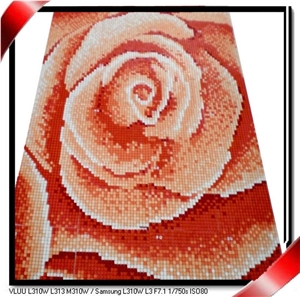 Glass Mosaic Flower Picture