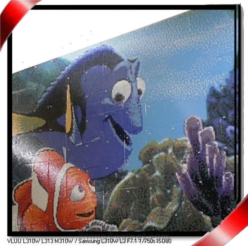 Swimming Pool Tile,Float Glass Mosaic Picture