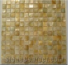 Gold Mother Of Pearl Shell Mosaic Tile