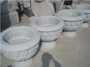 Grey Granite Flowerpot