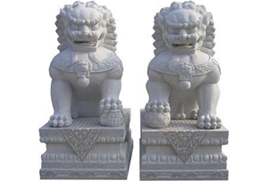 Grey Granite Lion Sculpture